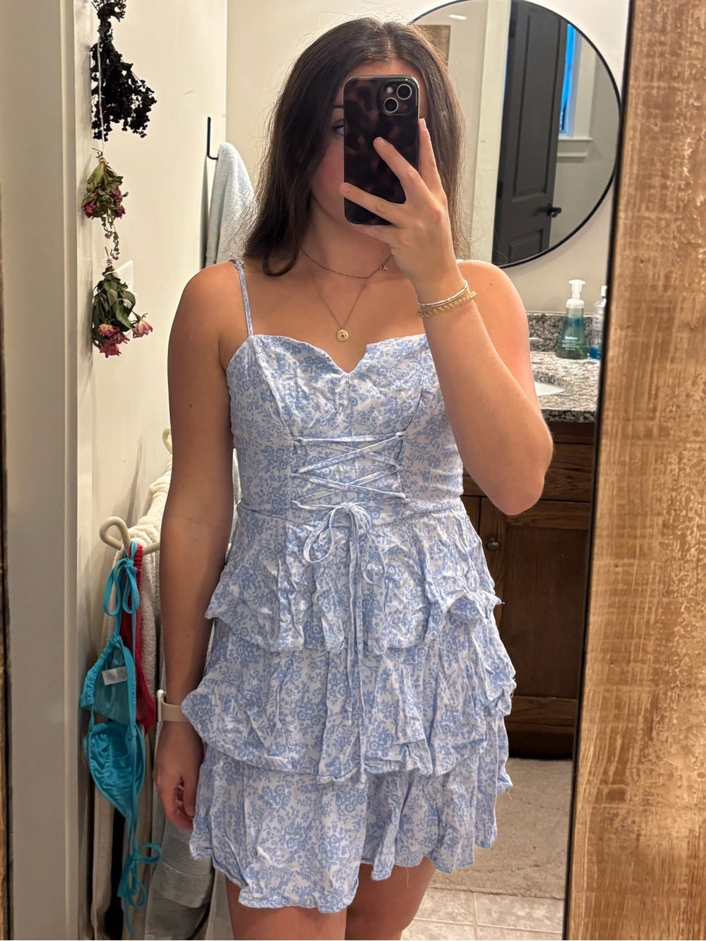 Altar’d State Blue Floral Dress💙🌸